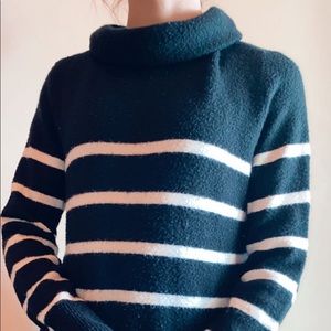 Striped turtleneck sweater